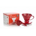 Пуровер Hario V60 01 пластиковий червоний