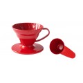 Пуровер Hario V60 01 пластиковий червоний