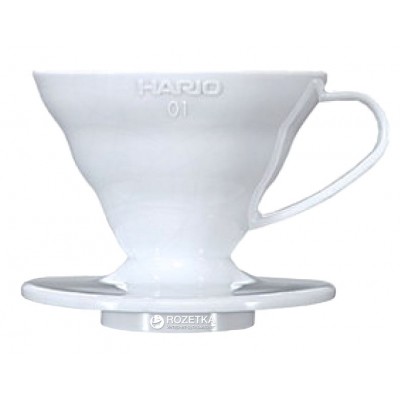 Пуровер Hario V60 01 пластиковый белый