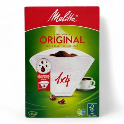 Бумажные фильтры Melitta Original 1X4, 40 шт 
